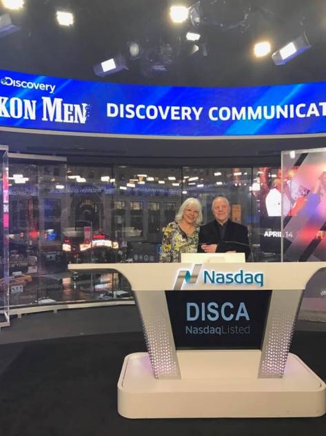 stan and kathleen opening bell stock exchange with discovery